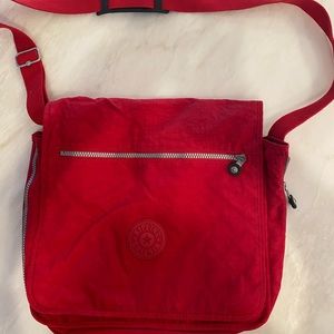 Large Red Kipling Messenger Bag